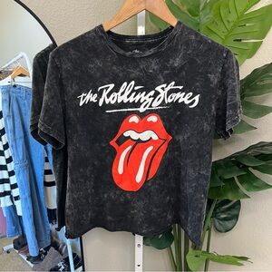 🖤 The Rolling Stones Black Vintage Wash Graphic Band Tee Sz M | 100% Cotton